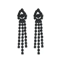 1 Pair Vacation Simple Style Solid Color Inlay Copper Rhinestones Ear Studs main image 3