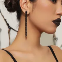 1 Pair Vacation Simple Style Solid Color Inlay Copper Rhinestones Ear Studs sku image 4