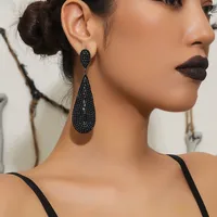 1 Pair Vacation Simple Style Solid Color Inlay Copper Rhinestones Ear Studs sku image 20