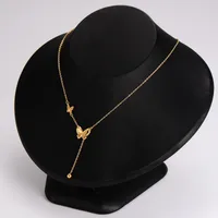 Casual Simple Style Round Butterfly 304 Stainless Steel Women's Necklace main image 3