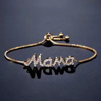 Casual Modern Style Simple Style Letter Alloy Rhinestone Mother'S Day Women's Bracelets main image 5