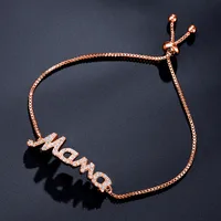 Casual Modern Style Simple Style Letter Alloy Rhinestone Mother'S Day Women's Bracelets main image 6