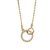 Elegant Four Leaf Clover Heart Shape Butterfly Titanium Steel Copper Plating Zircon Women's Pendant Necklace main image 4