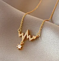 Elegant Four Leaf Clover Heart Shape Butterfly Titanium Steel Copper Plating Zircon Women's Pendant Necklace sku image 16