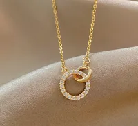 Elegant Four Leaf Clover Heart Shape Butterfly Titanium Steel Copper Plating Zircon Women's Pendant Necklace sku image 53