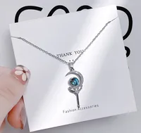 Elegant Four Leaf Clover Heart Shape Butterfly Titanium Steel Copper Plating Zircon Women's Pendant Necklace sku image 18