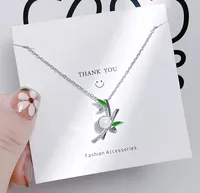 Elegant Four Leaf Clover Heart Shape Butterfly Titanium Steel Copper Plating Zircon Women's Pendant Necklace sku image 45
