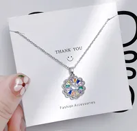 Elegant Four Leaf Clover Heart Shape Butterfly Titanium Steel Copper Plating Zircon Women's Pendant Necklace sku image 47