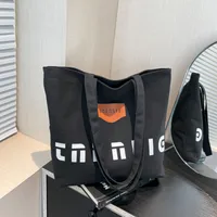 Women's Medium Cloth Letter Streetwear Sewing Thread Square Zipper Shoulder Bag Shopping Bags main image 3