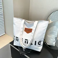 Women's Medium Cloth Letter Streetwear Sewing Thread Square Zipper Shoulder Bag Shopping Bags main image 5
