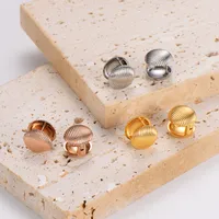 1 Pair Hip-Hop Retro Simple Style Round 304 Stainless Steel Ear Studs main image 3