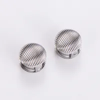 1 Pair Hip-Hop Retro Simple Style Round 304 Stainless Steel Ear Studs sku image 2