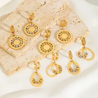 1 Pair Basic Simple Style Oval Water Droplets 304 Stainless Steel 18K Gold Plated Drop Earrings main image 2