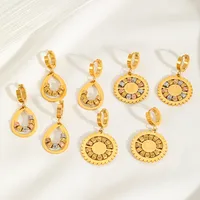 1 Pair Basic Simple Style Oval Water Droplets 304 Stainless Steel 18K Gold Plated Drop Earrings main image 1