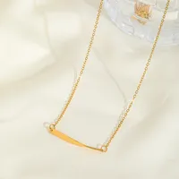 Commute Solid Color 316 Stainless Steel  Plating 18K Gold Plated Women's Pendant Necklace main image 4