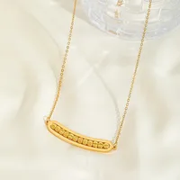 Commute Solid Color 316 Stainless Steel  Plating 18K Gold Plated Women's Pendant Necklace main image 5