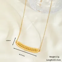 Commute Solid Color 316 Stainless Steel  Plating 18K Gold Plated Women's Pendant Necklace main image 2