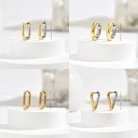 1 Pair Casual Simple Style Geometric Mixed Metal 304 Stainless Steel Earrings main image 2