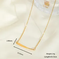 Commute Solid Color 316 Stainless Steel  Plating 18K Gold Plated Women's Pendant Necklace sku image 2