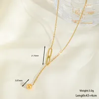 Commute Solid Color 316 Stainless Steel  Plating 18K Gold Plated Women's Pendant Necklace sku image 3