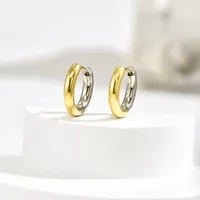 1 Pair Casual Simple Style Geometric Mixed Metal 304 Stainless Steel Earrings sku image 2