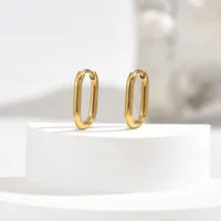 1 Pair Casual Simple Style Geometric Mixed Metal 304 Stainless Steel Earrings sku image 3