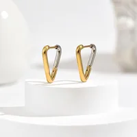 1 Pair Casual Simple Style Geometric Mixed Metal 304 Stainless Steel Earrings sku image 4