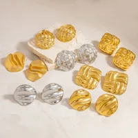 1 Pair Vintage Style Classic Style Irregular 304 Stainless Steel Ear Studs main image 1