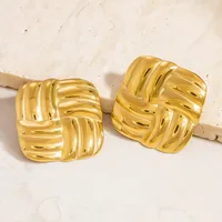 1 Pair Vintage Style Classic Style Irregular 304 Stainless Steel Ear Studs main image 8