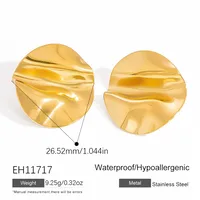 1 Pair Vintage Style Classic Style Irregular 304 Stainless Steel Ear Studs sku image 1