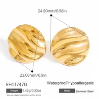 1 Pair Vintage Style Classic Style Irregular 304 Stainless Steel Ear Studs sku image 3