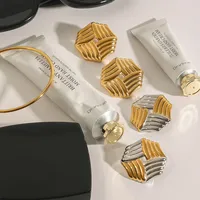 1 Pair Modern Style Geometric Mixed Metal 304 Stainless Steel Ear Studs main image 8