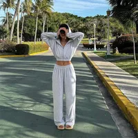 Casual Daily Street Women's Simple Style Solid Color Cotton Blend Pants Sets Shorts Sets sku image 16