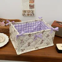 Cute Bear Strawberry Cloth Storage Box sku image 9
