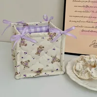 Cute Bear Strawberry Cloth Storage Box sku image 3