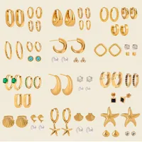 1 Set Simple Style Classic Style Geometric Plating 304 Stainless Steel Drop Earrings Earrings Ear Studs main image 2