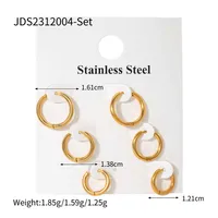 1 Set Simple Style Classic Style Geometric Plating 304 Stainless Steel Drop Earrings Earrings Ear Studs sku image 1
