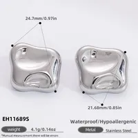 1 Pair Elegant Glam Luxurious Infinity 304 Stainless Steel Earrings sku image 3