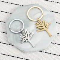 Simple Style Commute Life Tree 304 Stainless Steel Bag Pendant Keychain main image 1