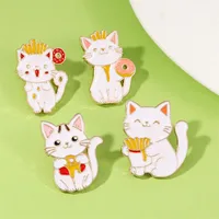 Cartoon Style Cute Cartoon Cat Alloy Plating Women's Brooches main image 7