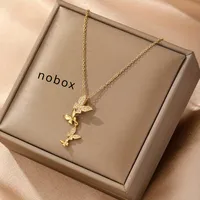 Casual Elegant Shiny Butterfly 316 Stainless Steel  Unisex Pendant Necklace main image 1