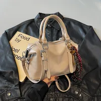 Women's Pu Leather Solid Color Classic Style Streetwear Bucket Zipper Handbag Crossbody Bag main image 1