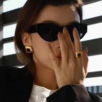 Modern Style Geometric 304 Stainless Steel Women's Rings Earrings main image 3