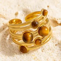 Vintage Style Simple Style Irregular 304 Stainless Steel Women's Rings main image 6
