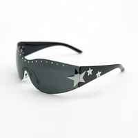 Y2K Cool Style Star Ac Special-Shaped Mirror Full Frame Glasses main image 3