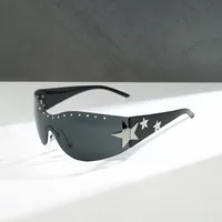 Y2K Cool Style Star Ac Special-Shaped Mirror Full Frame Glasses main image 1