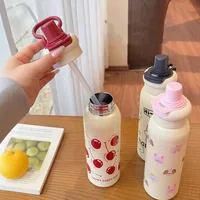 Cute Animal Cartoon 304 Stainless Steel 316 Stainless Steel  PP Thermos Cup 1 Piece main image 3