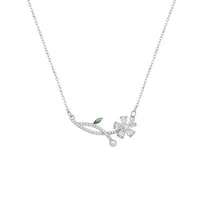 Vacation Simple Style Solid Color Titanium Steel Copper Inlay Zircon Women's Pendant Necklace main image 3