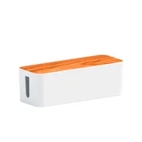 Wire Storage Box Socket Patch Panel Cable Box Desktop Finishing Cable Box Wooden Power Strip Power Strip Storage Box sku image 4