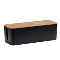 Wire Storage Box Socket Patch Panel Cable Box Desktop Finishing Cable Box Wooden Power Strip Power Strip Storage Box sku image 15